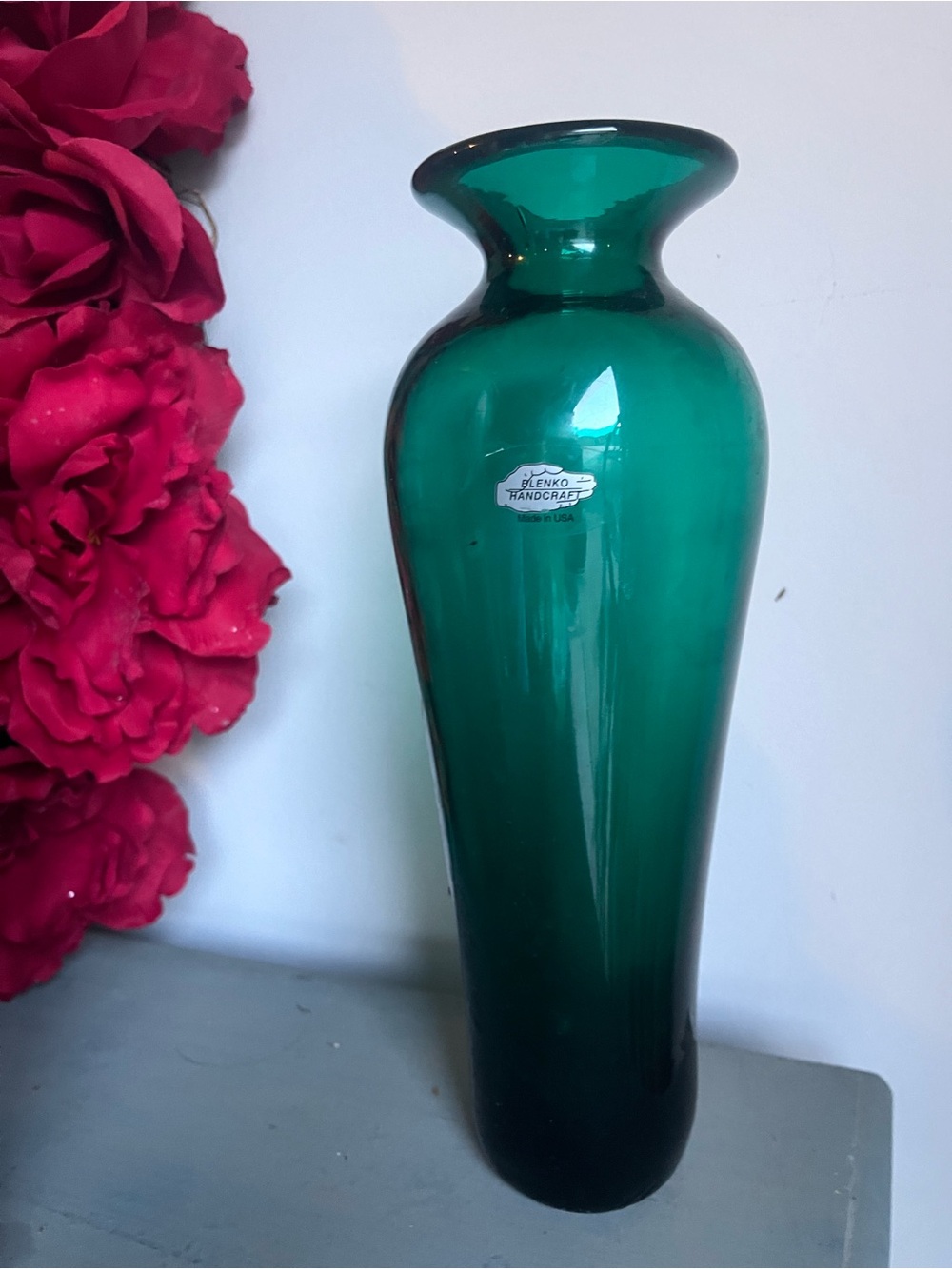 Blenko 8310M Antique Green Floor Vase